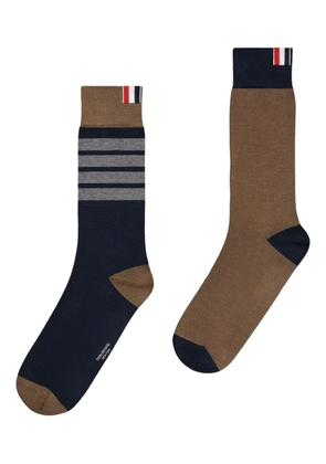 Thom Browne striped socks - Blue