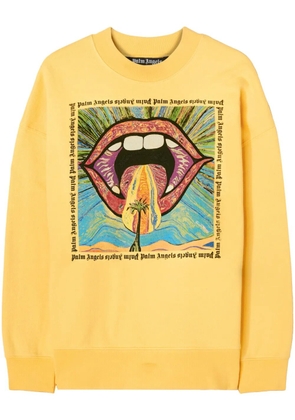 Palm Angels Crazy Mouth crew-neck sweatshirt - Yellow