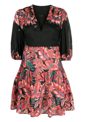 PINKO floral-print cotton minidress - Black