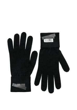 MM6 Maison Margiela Numbers-motif gloves - Black