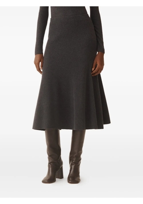 Fabiana Filippi ribbed midi skirt - Grey