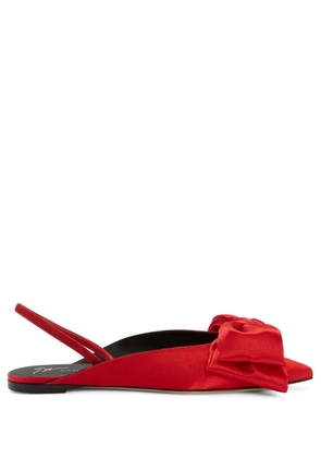 Giuseppe Zanotti Johanna bow-detail ballerina shoes - Red
