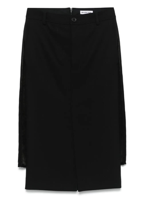 Balenciaga layered midi skirt - Black
