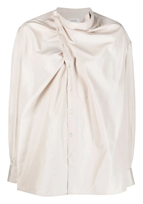 LEMAIRE draped silk shirt - Neutrals