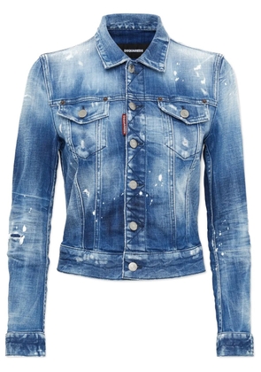 DSQUARED2 distressed-effect denim jacket - Blue