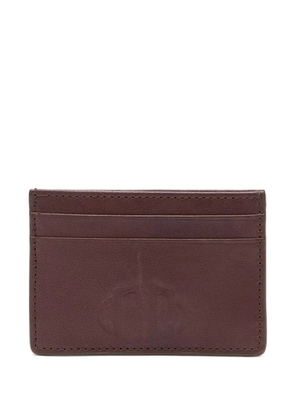 Roberto Cavalli embossed leather cardholder - Brown