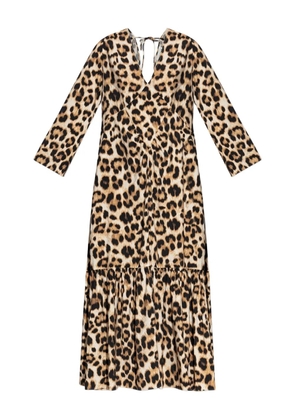 MUNTHE leopard print dress - Brown