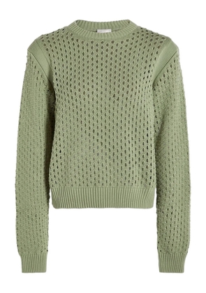 Varley Hains open-knit crew-neck sweater - Green