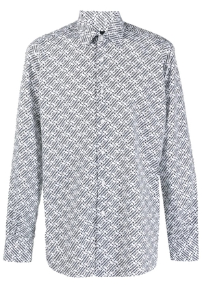 Karl Lagerfeld logo-print long-sleeve shirt - White