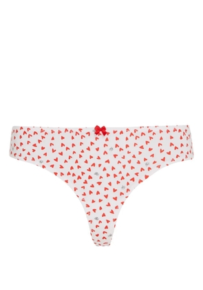 Karl Lagerfeld K/heart thongs - White