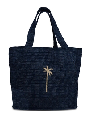 Manebi embroidered-logo tote bag - Blue