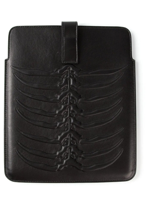 Alexander McQueen rib cage tablet case - Black