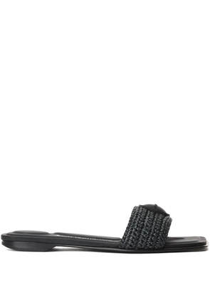Alexander Wang interwoven-design slides - Black