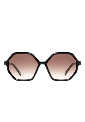 Police Swan 4 geometric-frame sunglasses - Black