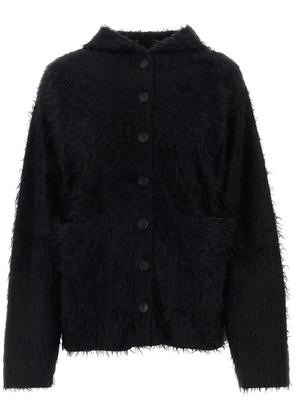 Balenciaga hooded wool cardigan - Black