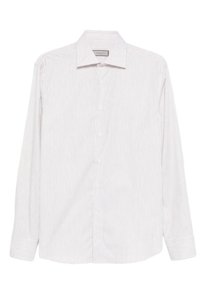 Canali striped cotton shirt - White