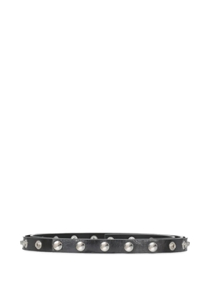 The Attico snap-button leather belt - Black