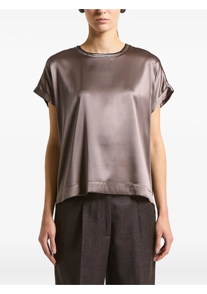 Peserico crew neck top - Brown