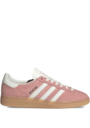 adidas Muenchen suede three-stripe sneakers - Pink