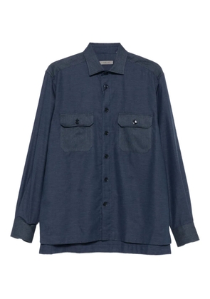 Corneliani long-sleeved pocket shirt - Blue