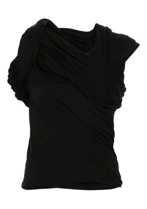 Rick Owens draped-shoulder top - Black