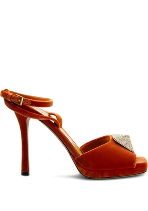 Valentino Garavani square-toe platform sandals - Orange
