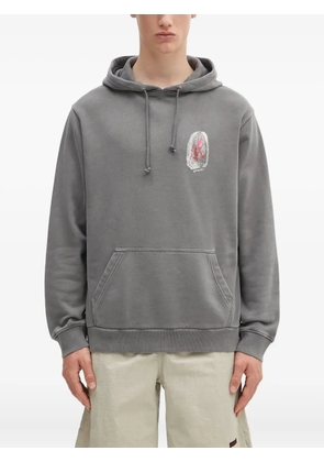 Gramicci graphic-print hoodie - Grey