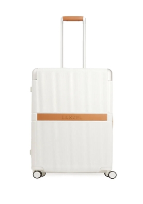 Lancel Empreinte leather-trimmed suitcase - White