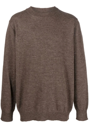 Maison Margiela crew-neck alpaca-blend jumper - Brown