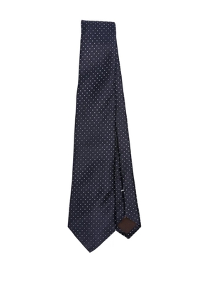 Canali polka-dot silk tie - Blue