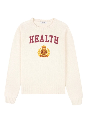 Sporty & Rich slogan-intarsia jumper - Neutrals