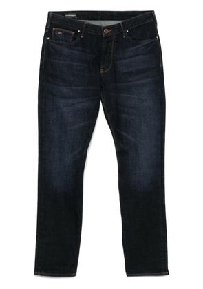 Emporio Armani logo-plaque jeans - Blue