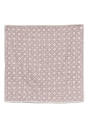 Eleventy floral-pattern pocket square - Red