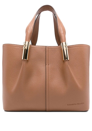 Elisabetta Franchi leather tote bag - Brown