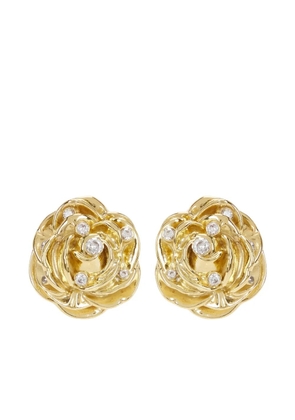 Magda Butrym rose diamond earrings - Gold