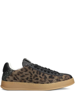 Stkn leopard-print glitter-embellished sneakers - Brown