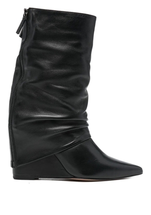 The Seller 80mm leather boots - Black