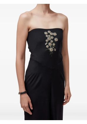 Osklen embroidered strapless jumpsuit - Black