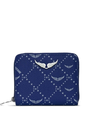 Zadig&Voltaire logo-plaque zip wallet - Blue