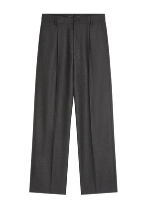 DRIES VAN NOTEN wool straight-leg trousers - Grey