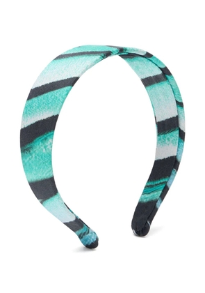 Roberto Cavalli printed headband - Blue