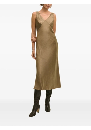 Brooks Brothers V-neck midi dress - Neutrals