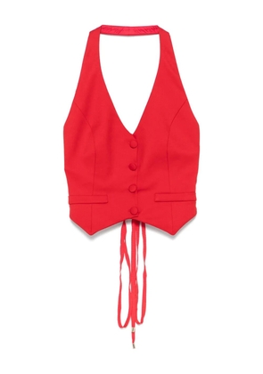 NISSA halterneck top - Red