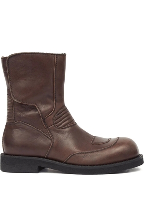 MM6 Maison Margiela leather boots - Brown