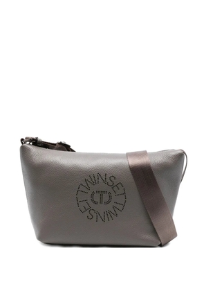 TWINSET logo-cut shoulder bag - Grey
