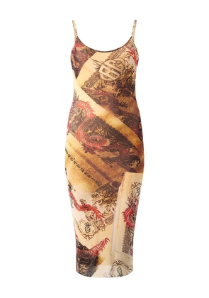 Roberto Cavalli graphic-print dress - Neutrals