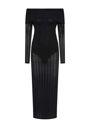 Rebecca Vallance Lorelei off-shoulder knitted dress - Black