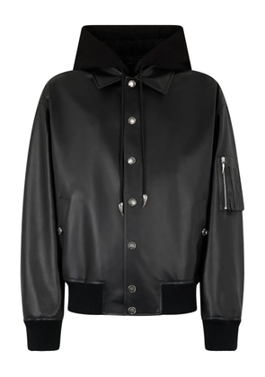 Roberto Cavalli leather bomber jacket - Black