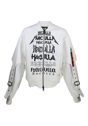 Haculla graphic-print bomber jacket - White