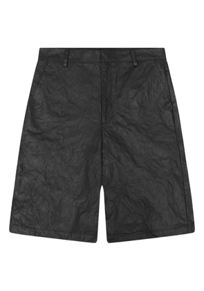 HELIOT EMIL Armada crumpled cotton shorts - Black